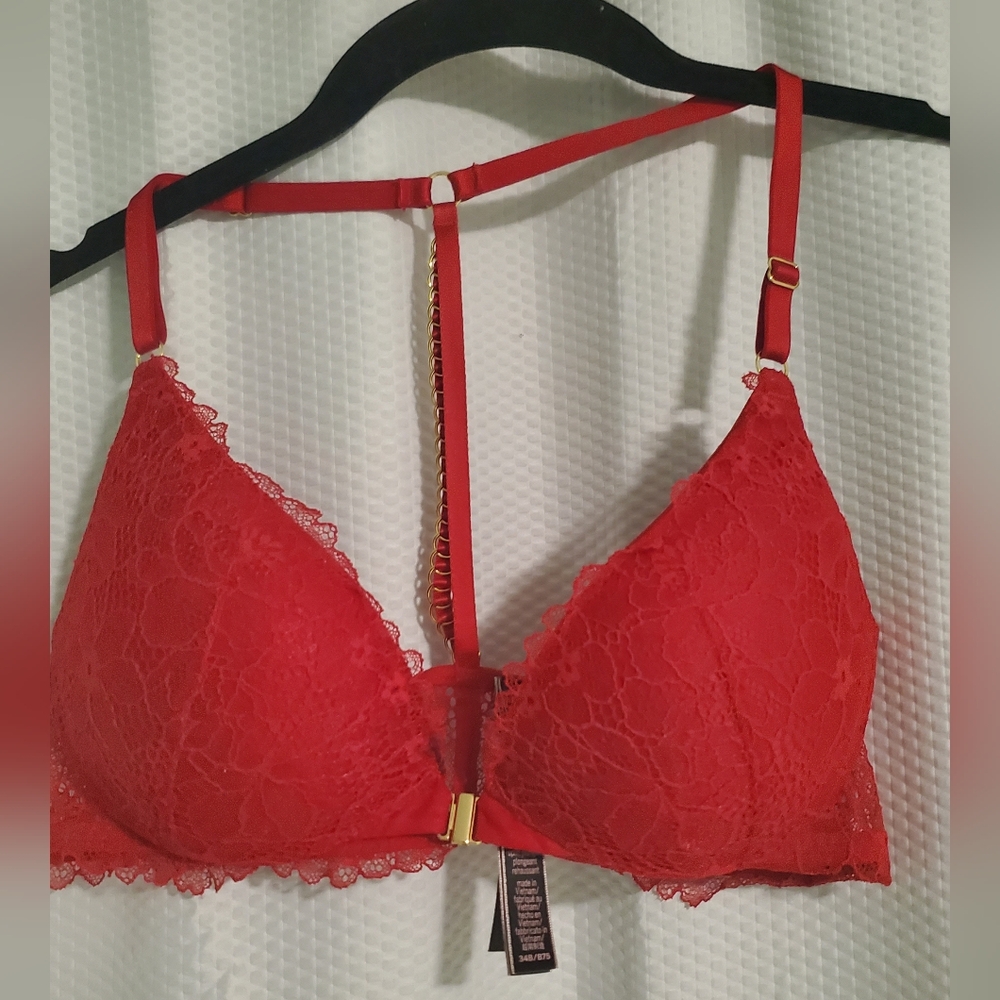 Red Lace Victoria Secret Bra 34B